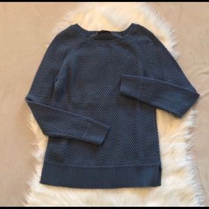 Loft Basket Weave French Blue Sweater